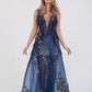 Rochie albastră de seară elegantă Chiara