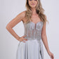 Rochie de seară, lungă, argintie Madeline
