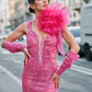 Rochie de seară roz fucsia Rosa